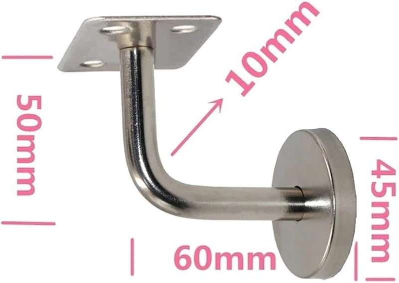 Stair Handrail Brackets Flat Support Stainless Steel 50x60mm Home Hardware Accessories - Image 2